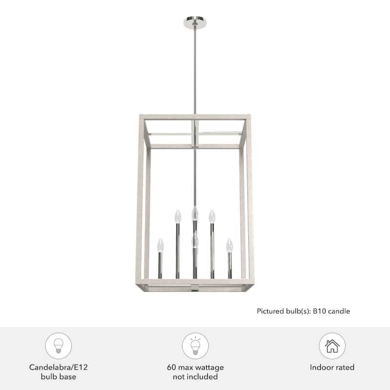 Hunter Squire Manor Pendant - Foyer, Island, Dining Room - Candle, Cage, Modern Farmhouse, Lantern