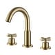 preview thumbnail 9 of 8, Luxury Brushed Gold 360 Swivel Bathroom Faucet Widespread with 2 Cross Handles