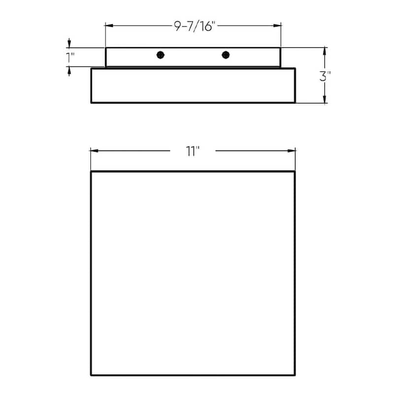 Misty 11 Inch Square Flushmount