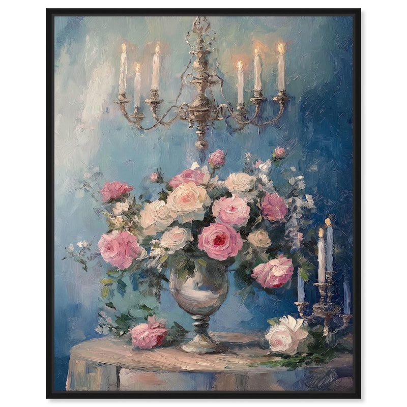 Romantic Roses Canvas by Art Remedy - 24" x 30" - Black