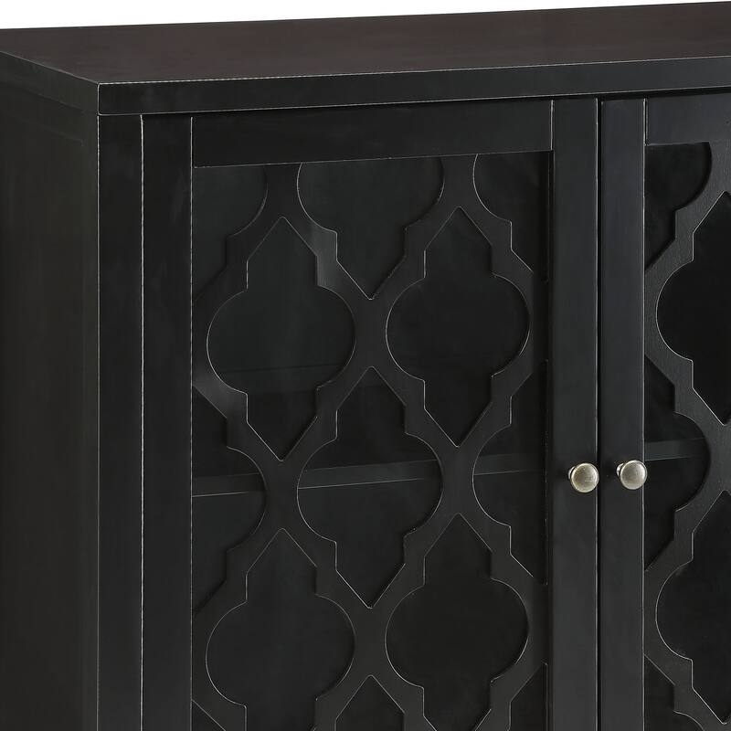 Black Finish Console Cabinet