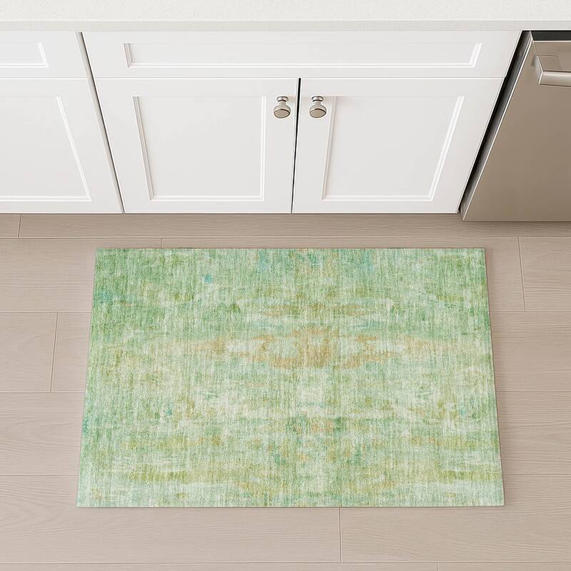Machine Washable Indoor/ Outdoor Muted Ombre Chantille Rug