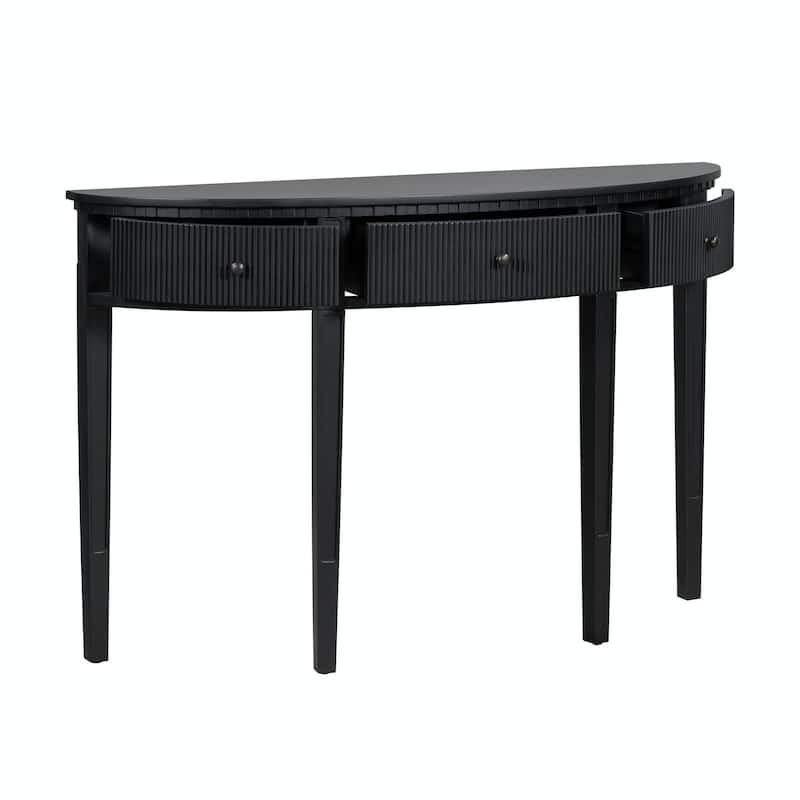 51'' Width Console Table with Vertical Stripe Drawer Fronts
