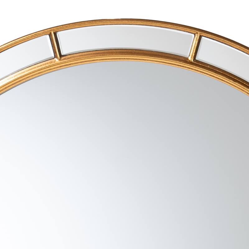 Ulvi Antique Goldleaf Round Accent Mirror - Antique Gold