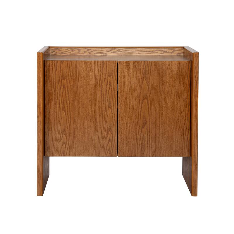 Walnut-colored Sideboard, Buffet Cabinet with Storage, Rustic Storage Cabinet, 33.9"×15"×31.5"