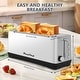 preview thumbnail 2 of 6, 4-Slice Extra Wide Long Slot 1350W Toaster – Stainless Steel, Warming Rack, 6 Browning & 3 Functions