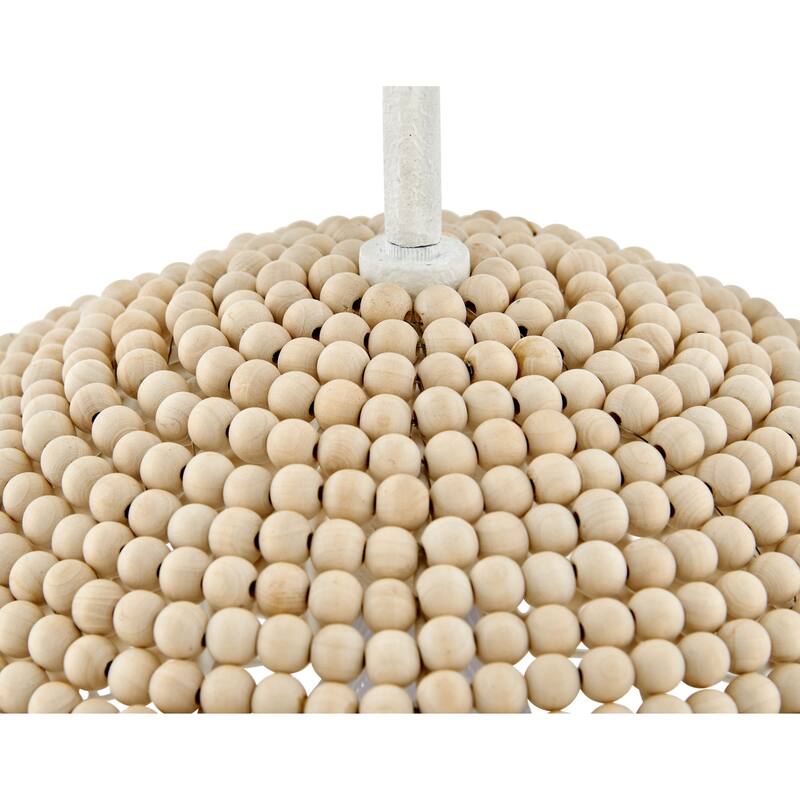 Hinkley Lighting 38464 Dalia 20" Wide Wood Pendant with Beaded Shade