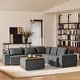 preview thumbnail 6 of 17, Octavio Sectional 5-Seat Modern Modular Sofa With Solid Wood Base and Ottoman by HULALA HOME
