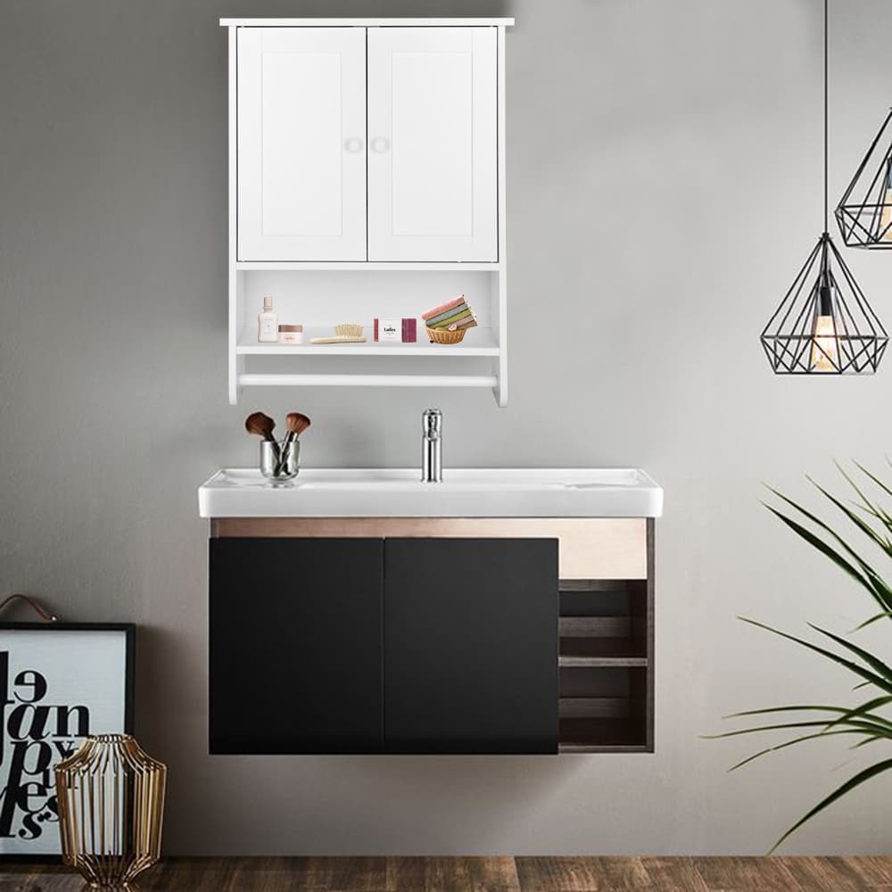 Wall Hanging Cabinet with Two Doors Wall Washer Storage Cabinet