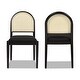 preview thumbnail 10 of 15, Panama 18" Curved Cane Rattan Boucle Upholstered Dining Chair (Set of 2)