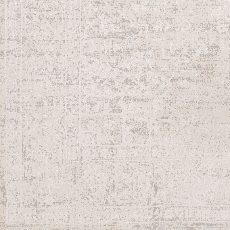Keitha Grey Medallion Area Rug - 7'10" x 10'3"