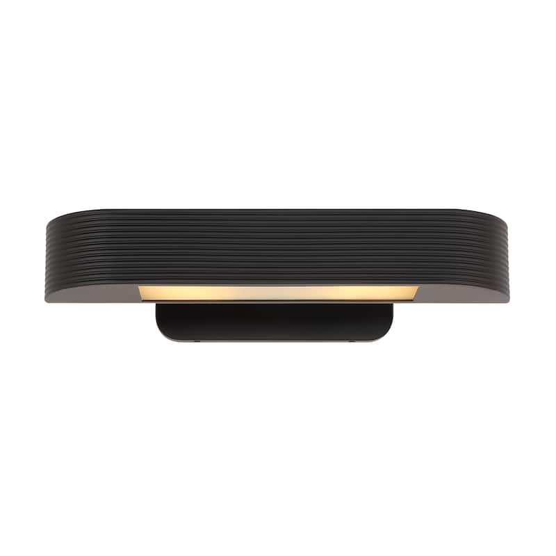Saba 4.5" Height Wall Sconce, Black - 18 x 4.5 x 8.25