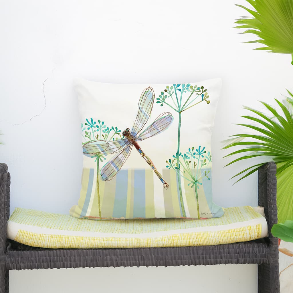 Magnolia Casual Outdoor Pillow Dragonfly Wisp 18x18