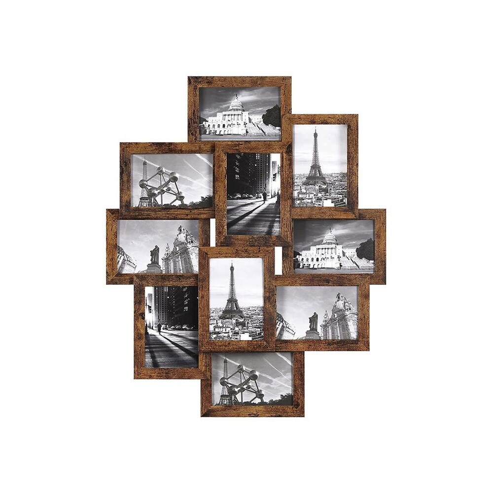 Versatile 21x24 Inner Mirror Collage Picture Frame 4x6, 4x4, and