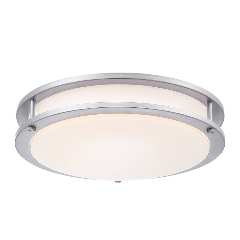 33-in Oval Brushed Nickle or Matte Black Finsh Led Flush Mount Light