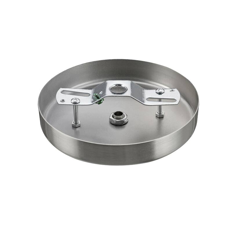 Aspen Creative Contemporary Chandelier&Light Fixture Canopy Kit w/Collar Loop,Brushed Nickel,5-1/8"Dia.,7/16"Center Hole,2PK