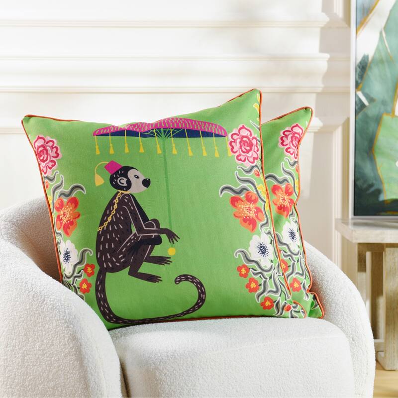 StyleCraft Maharaja Monkey Left Side Throw Pillow