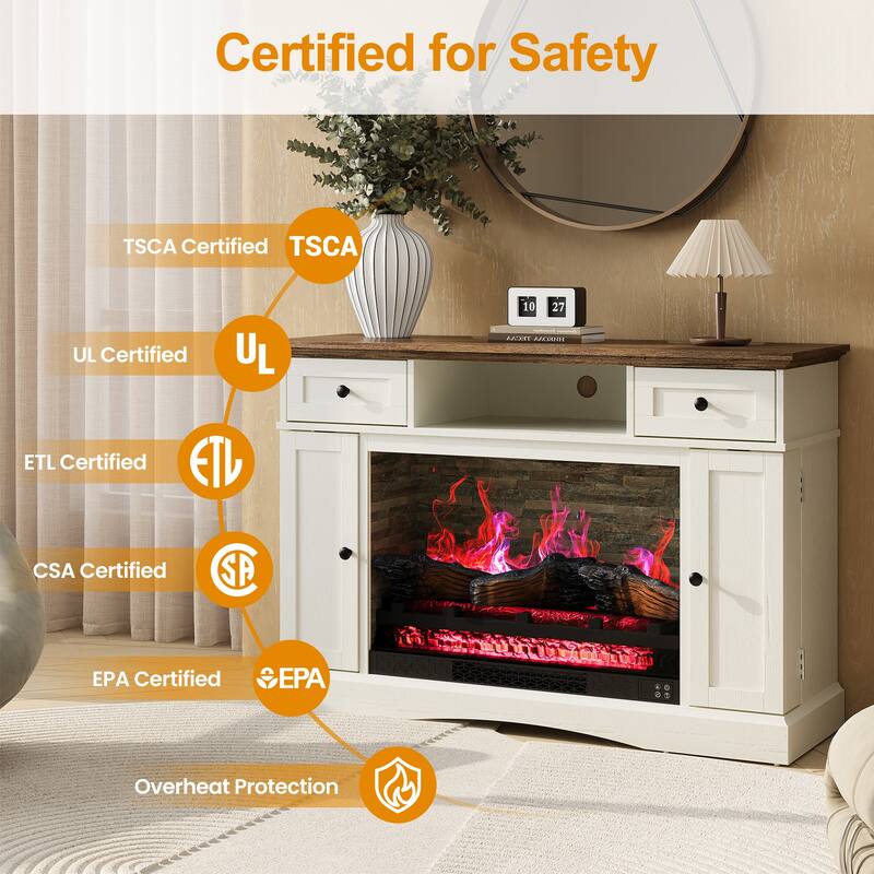 TV Stands with 28'' Fireplace