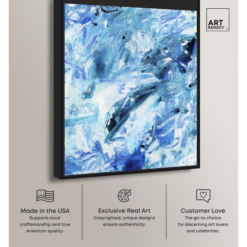 Impasto Blues Canvas by Art Remedy