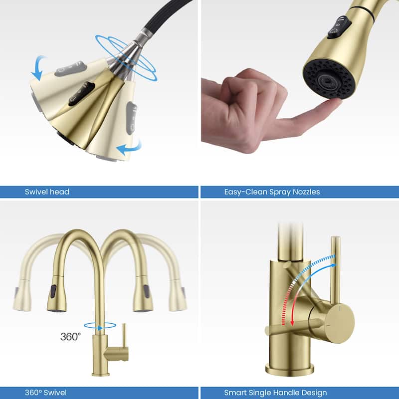 Single Handle Pull Down Kitchen Faucet