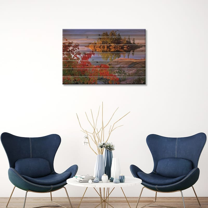 Island In Georgian Bay, Lake Huron, Killarney Provincial Park, Ontario, Canada Print On Wood by Tim Fitzharris - Multi-Color