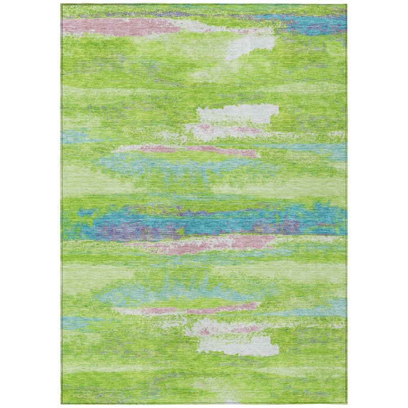 HomeRoots Abstract Transitional Rectangle Outdoor Rug