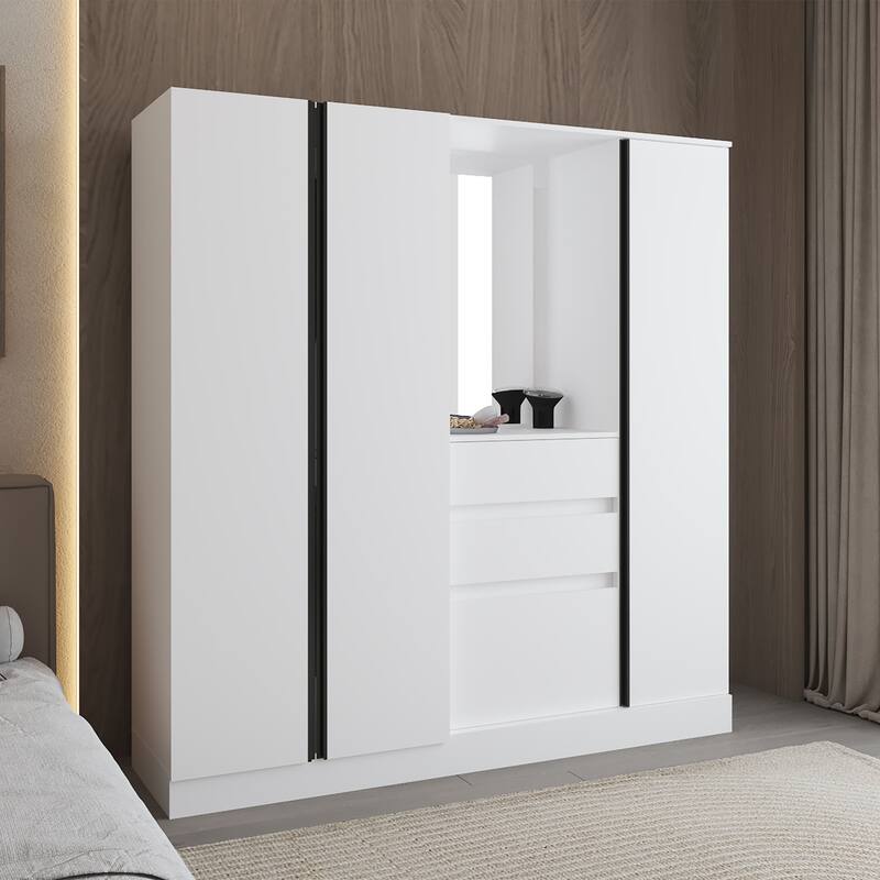 Kamelot 1,80 Armoire, White - N/A - White