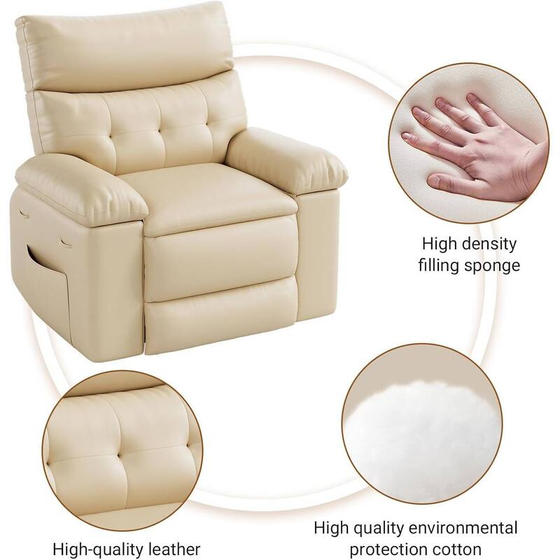 360 Swivel Rocking Chair Massage Recliner Sofa Chair for Living Room, Nursery
