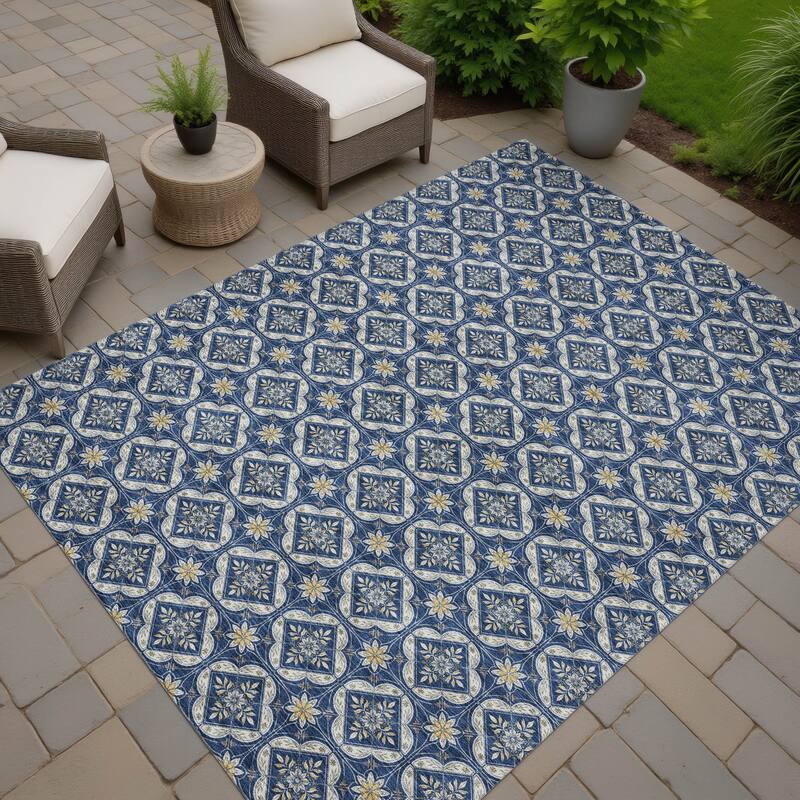 Machine Washable Indoor/ Outdoor Contemporary Granby Chantille Rug