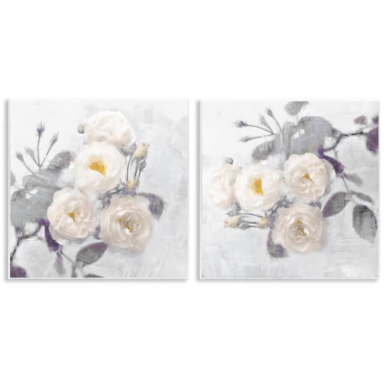 Stupell Country Blossoms Bundle Wall Plaque Art Design By Emily Ford (Set of 2) - 12 x 12