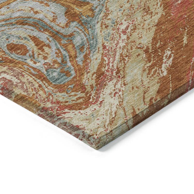 HomeRoots Abstract Transitional Rectangle Outdoor Rug