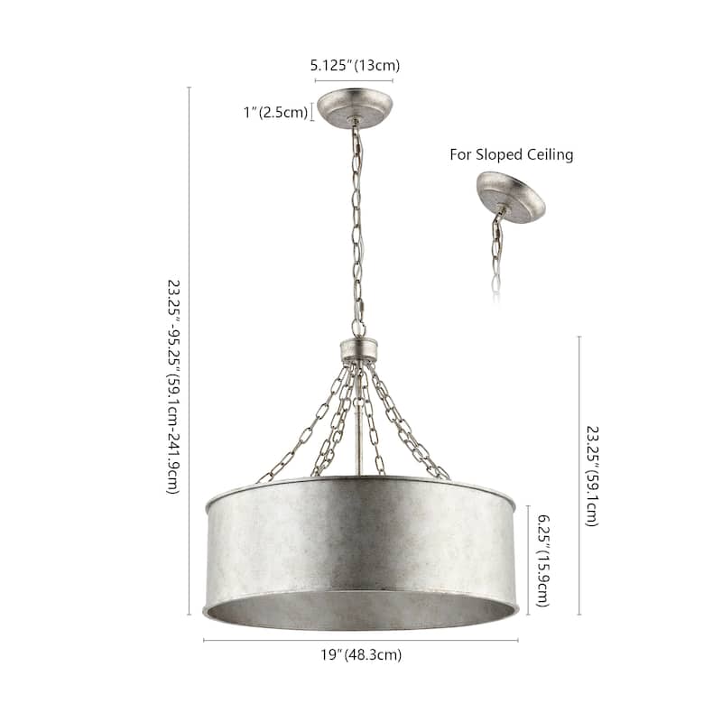SAFAVIEH Lighting Adison Chandelier - Silver - 19"W x 19"D x 27"H