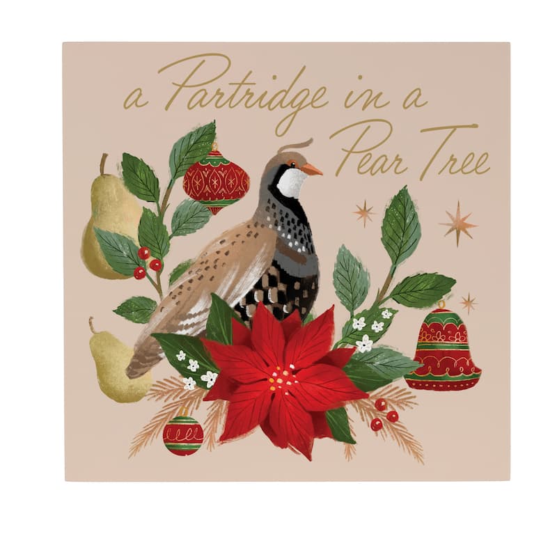 A Partridge in a Pear Tree Indoor Wall Decor, 12" x 12"