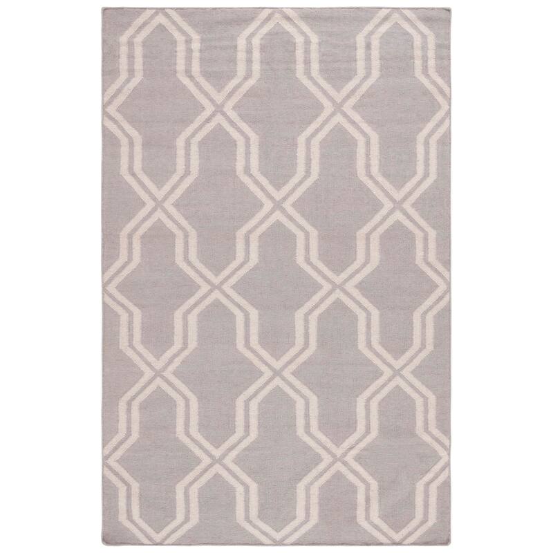 SAFAVIEH Hand-woven Moroccan Marissa Reversible Dhurrie Purple Wool Rug