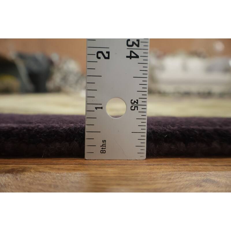 Hand Knotted Oriental 100% Wool Carpet Traditional All-Over Purples Agra Area Rug - 11' 11'' X 9' 0''