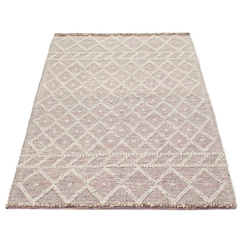 ECARPETGALLERY Braid weave Sienna Grey Wool Rug - 5'0 x 9'10