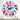 Designart 'Pink Magnolia And Blue Peacock Feather' Patterned wall clock