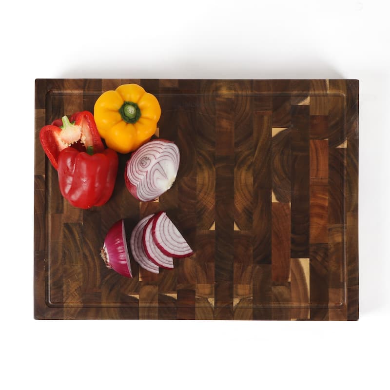 Calphalon Edge Guard Large 20 x 15, 18 x 12, or 13.6 x 9.5in End Grain Acacia Wood Cutting Board