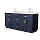 Option Dark Blue, Gold Trim, White Quartz Top