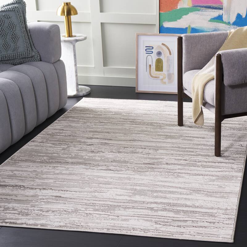 SAFAVIEH Rana Miyako Modern Contemporary Rug - 5'3" x 7'6" - 5'3" x 7'6" - Grey/Ivory