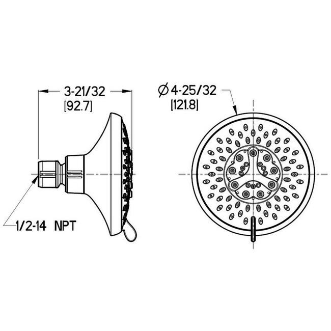 Pfister 973-310 Modern 1.75 GPM Multi Function Shower Head