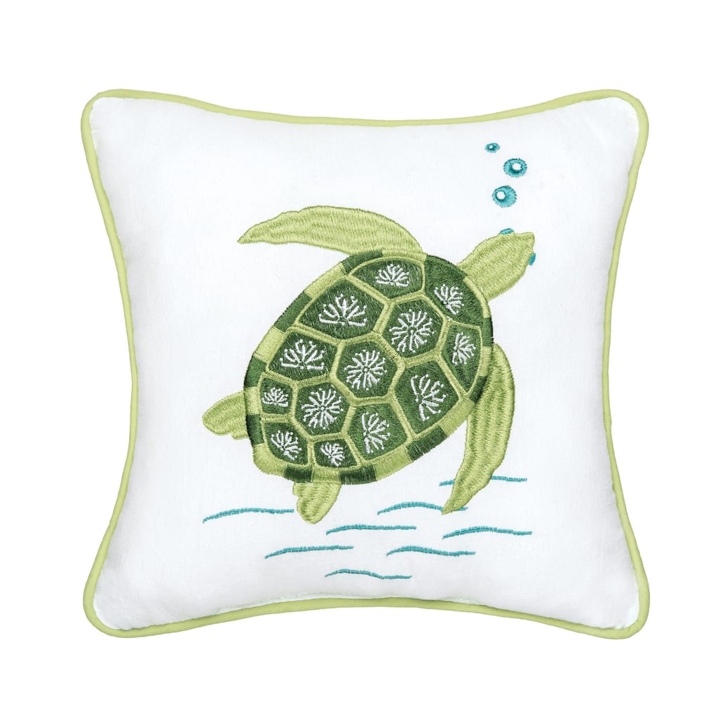 Green Turtle Small/Petite Accent Pillow