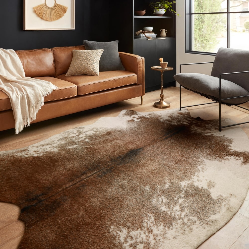 Carbon Loft van Leeuwenhoek Faux Cowhide Area Rug