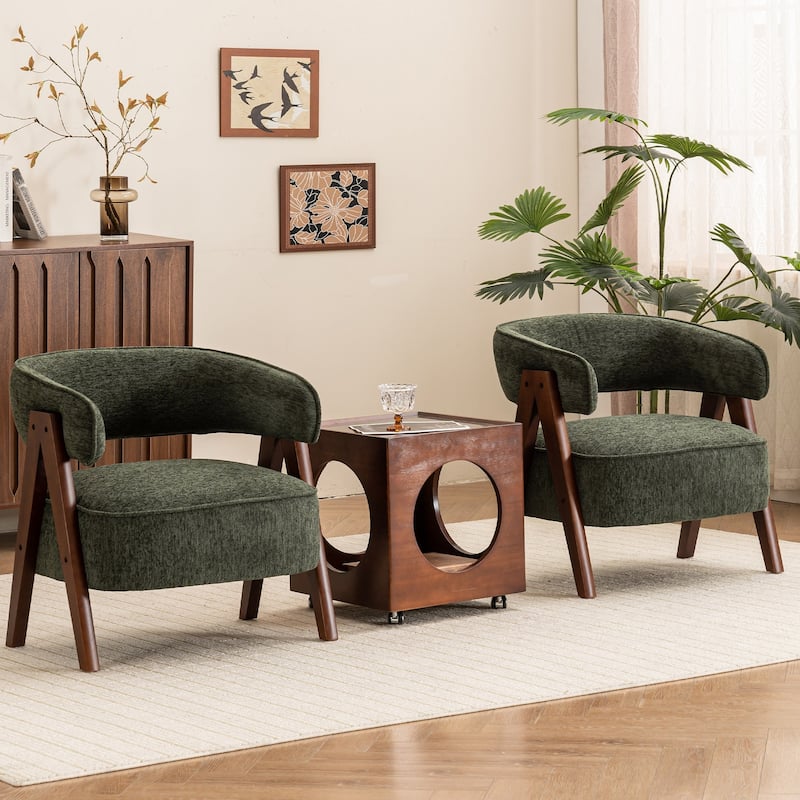 Modern Accent Chair, Armchair with 8.7" Thick Seat Cushion for Living Room
