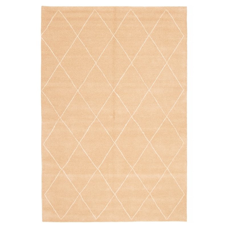 Kashkuli Gabbeh Tan Rug 6'7" x 9'9" - 6'7 x 9'9 - Tan - 6'7 x 9'9
