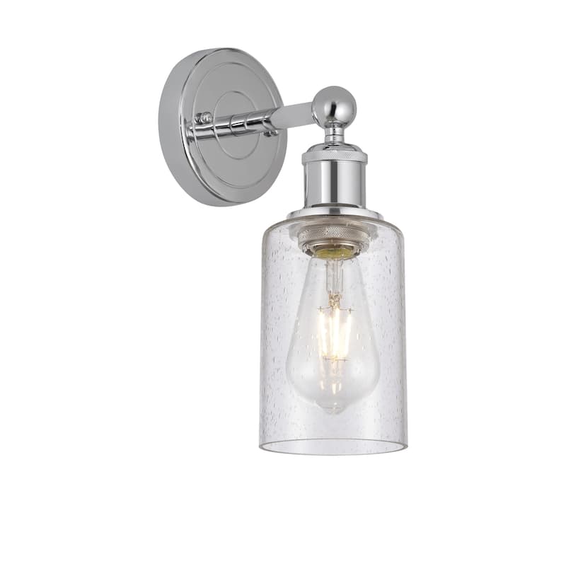 Innovations Lighting 616-1W-11-4 Clymer Sconce Clymer 11" Tall Wall - Polished Chrome / Seedy