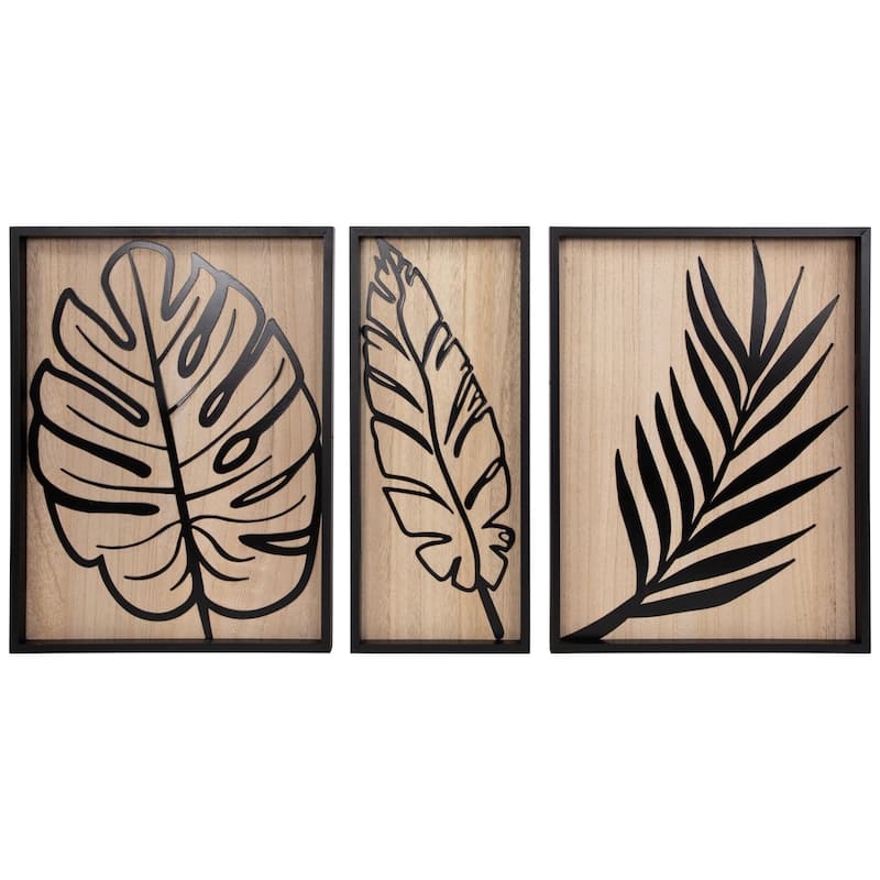 Tropical Leaf Wall Decorations - 15.75" - Set of 3