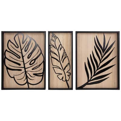 Tropical Leaf Wall Decorations - 15.75" - Set of 3