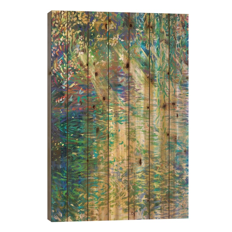 Waxwillow Lagoon I Print On Wood by Iris Scott - Multi-Color - 40x26x1.5