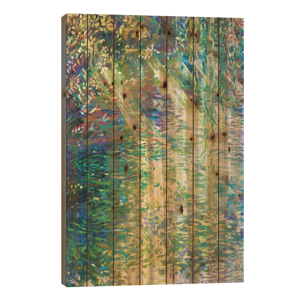 Waxwillow Lagoon I Print On Wood by Iris Scott - Multi-Color